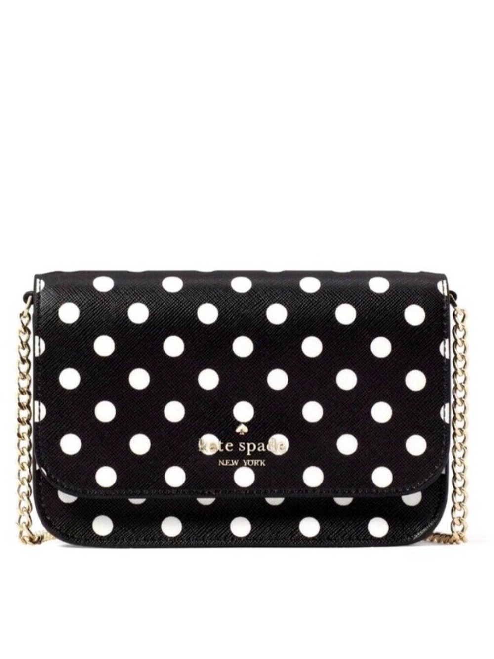 NWT Kate Spade Cheers Charming Dot Crossbody Black White Polka Dot K7235